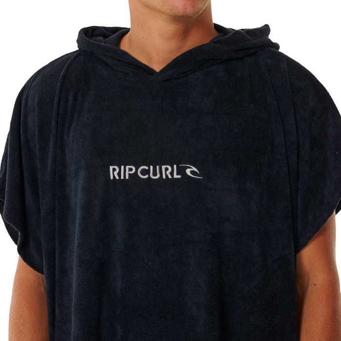 2024 Rip Curl Brand Kapuzenhandtuch Zum Wechseln Robe / Poncho 00ZMTO - Black / Grau